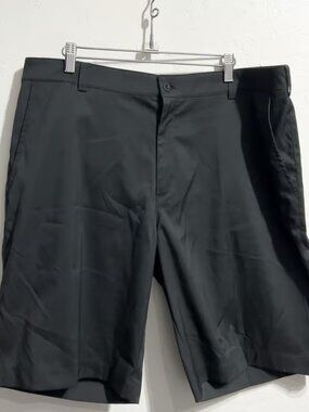 Nike Shorts Mens 38 Golf Performance Black Active Zip Button